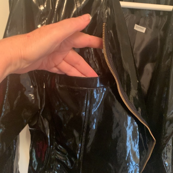 A.M.I. Black Patent pleather jacket - Picture 9 of 11